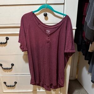 Vintage Maroon Short Sleeve Women's Tee